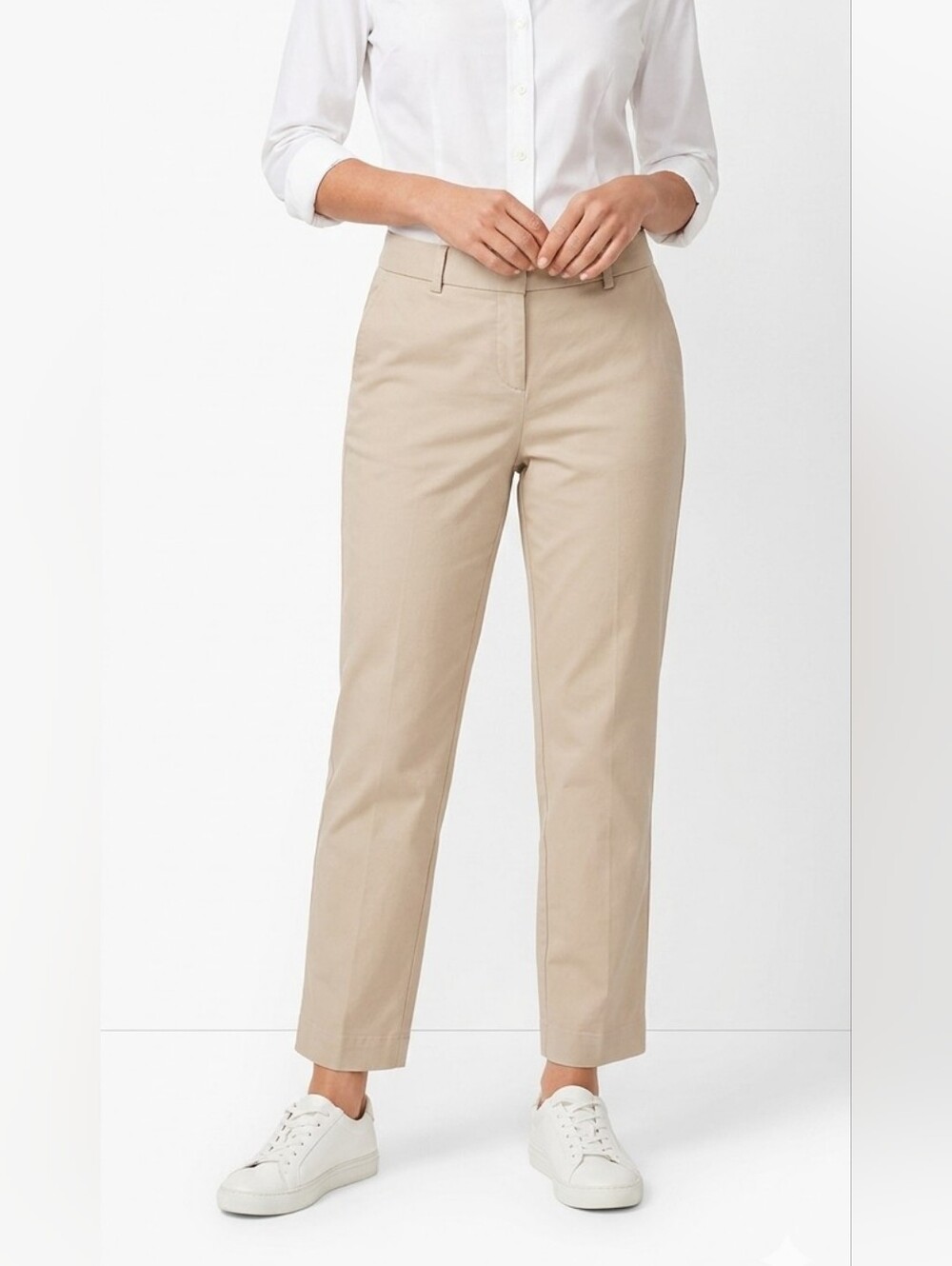 ​Talbots Petites Curvy Fit Chino Pants - Beige - Size 4P